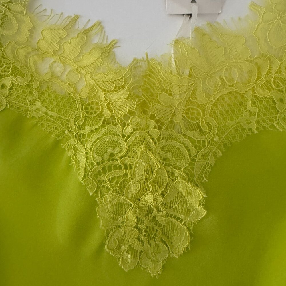 Gold Hawk Coco Lace Silk Cami Lime NWT, Size M - Picture 10 of 16